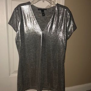 Silver Metallic Top